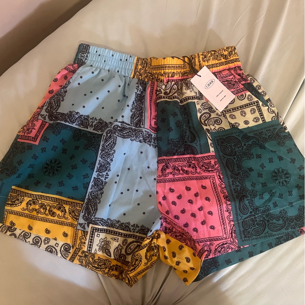 NWT cider patchwork shorts (medium)
